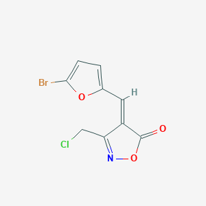 (4E)-4-[(5-bromo-2-furyl)methylene]-3-(chloromethyl)isoxazol-5(4H)-one