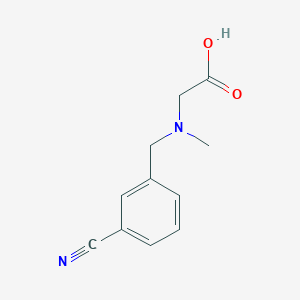 molecular formula C11H12N2O2 B1371045 [(3-Cyano-benzyl)-methyl-amino]-acetic acid CAS No. 1153239-29-2