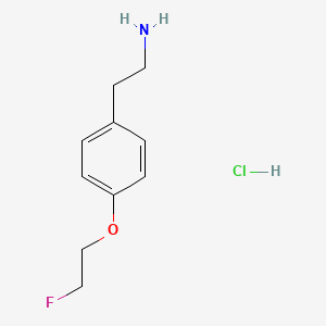 molecular formula C10H15ClFNO B13710463 2-[4-(2-Fluoroethoxy)phenyl]ethylamine Hydrochloride 