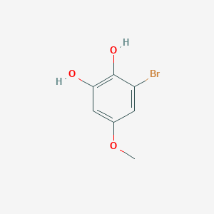 molecular formula C7H7BrO3 B13710465 3-Bromo-5-methoxy-1,2-benzenediol 