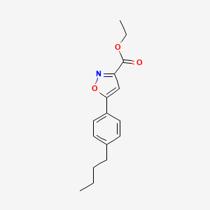 molecular formula C16H19NO3 B13710473 Ethyl 5-(4-Butylphenyl)isoxazole-3-carboxylate 