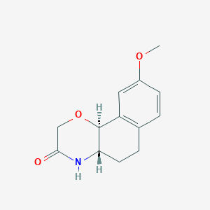 molecular formula C13H15NO3 B13710474 (-)-3,4,4a,5,6,10b-Hexahydro-9-methoxy-2H-naphtho[1,2-b][1,4]oxazin-3-one 