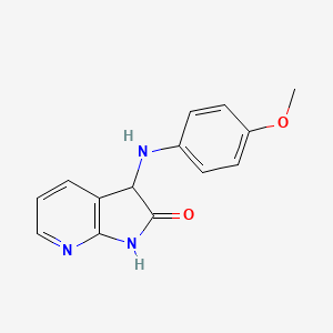 3-[(4-methoxyphenyl)amino]-1,3-dihydro-2H-pyrrolo[2,3-b]pyridin-2-one