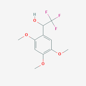 molecular formula C11H13F3O4 B13710510 2,4,5-Trimethoxy-alpha-(trifluoromethyl)benzyl Alcohol 