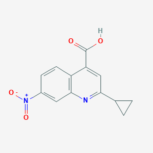 molecular formula C13H10N2O4 B13710527 2-Cyclopropyl-7-nitroquinoline-4-carboxylic Acid 