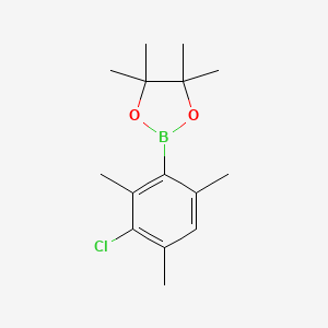 molecular formula C15H22BClO2 B13710557 3-Chloro-2,4,6-trimethylphenylboronic Acid Pinacol Ester 