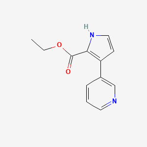 molecular formula C12H12N2O2 B13710570 Ethyl 3-(3-Pyridyl)-1H-pyrrole-2-carboxylate 