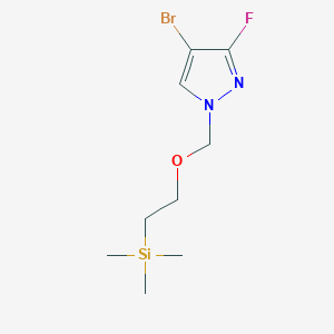 molecular formula C9H16BrFN2OSi B13710573 4-Bromo-3-fluoro-1-[[2-(trimethylsilyl)ethoxy]methyl]pyrazole 