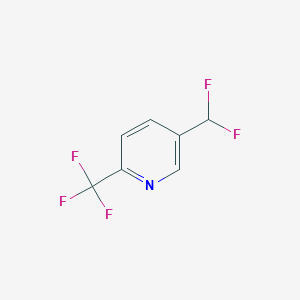 molecular formula C7H4F5N B13710594 5-(Difluoromethyl)-2-(trifluoromethyl)pyridine 