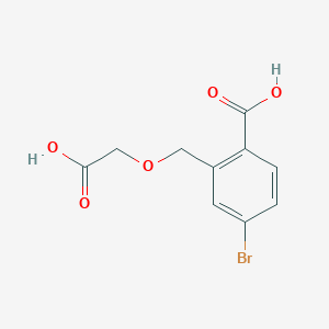 molecular formula C10H9BrO5 B13710608 4-Bromo-2-((carboxymethoxy)methyl)benzoic acid 