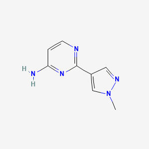 molecular formula C8H9N5 B13710613 4-Amino-2-(1-methyl-4-pyrazolyl)pyrimidine 