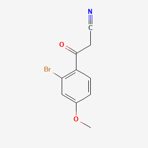 molecular formula C10H8BrNO2 B13710657 3-(2-Bromo-4-methoxyphenyl)-3-oxopropanenitrile 