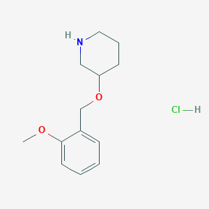 molecular formula C13H20ClNO2 B13710685 3-[(2-Methoxybenzyl)oxy]piperidine hydrochloride CAS No. 1185299-00-6