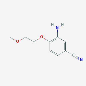 B1371070 3-Amino-4-(2-methoxyethoxy)benzonitrile CAS No. 1153484-62-8