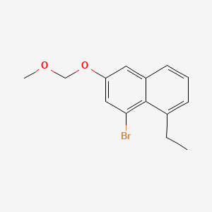 molecular formula C14H15BrO2 B13710719 1-Bromo-8-ethyl-3-(methoxymethoxy)naphthalene 