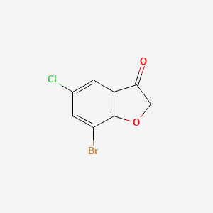 molecular formula C8H4BrClO2 B1371072 7-Bromo-5-chloro-2,3-dihydro-1-benzofuran-3-one CAS No. 1153445-36-3