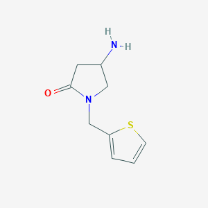 molecular formula C9H12N2OS B1371073 4-Amino-1-(2-tienilmetil)-2-pirrolidinona CAS No. 1105193-81-4