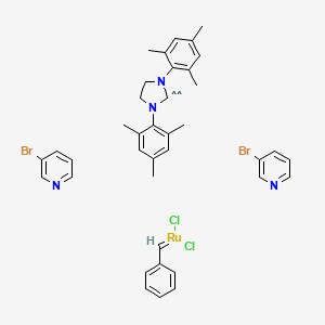 [1,3-Bis(2,4,6-trimethylphenyl)-2-imidazolidinylidene]dichloro(benzylidene)bis(3-bromopyridine)ruthenium(II)