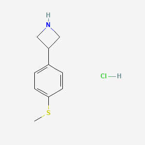 molecular formula C10H14ClNS B13710777 3-(4-(Methylthio)phenyl)azetidine hydrochloride 