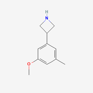 molecular formula C11H15NO B13710778 3-(3-Methoxy-5-methylphenyl)azetidine 