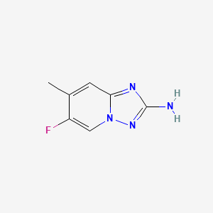 molecular formula C7H7FN4 B13710826 2-Amino-6-fluoro-7-methyl-[1,2,4]triazolo[1,5-a]pyridine 