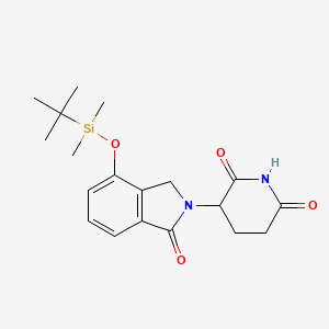 molecular formula C19H26N2O4Si B13710830 3-(4-((tert-Butyldimethylsilyl)oxy)-1-oxoisoindolin-2-yl)piperidine-2,6-dione 