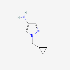molecular formula C7H11N3 B1371086 1-(环丙基甲基)-1H-吡唑-4-胺 CAS No. 1156169-29-7
