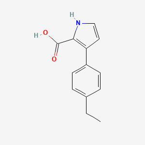 molecular formula C13H13NO2 B13710861 3-(4-Ethylphenyl)-1H-pyrrole-2-carboxylic Acid 