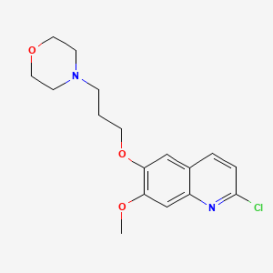 molecular formula C17H21ClN2O3 B13710884 4-(3-((2-Chloro-7-methoxyquinolin-6-yl)oxy)propyl)morpholine 