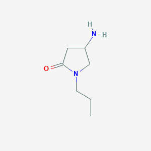 molecular formula C7H14N2O B1371090 4-Amino-1-propylpyrrolidin-2-one CAS No. 1083245-99-1