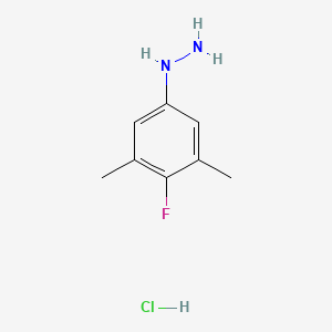 molecular formula C8H12ClFN2 B13710946 (4-Fluoro-3,5-dimethylphenyl)hydrazine hydrochloride 