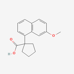 molecular formula C17H18O3 B13710949 1-(7-Methoxy-1-naphthyl)cyclopentanecarboxylic Acid 