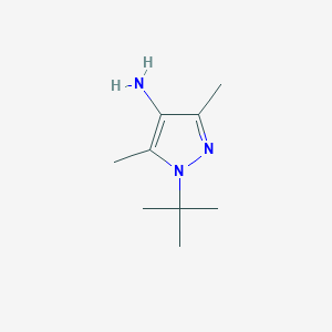molecular formula C9H17N3 B1371098 1-tert-butyl-3,5-dimethyl-1H-pyrazol-4-amine CAS No. 1153040-92-6