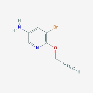 molecular formula C8H7BrN2O B13710988 3-Amino-5-bromo-6-(2-propynyloxy)pyridine 