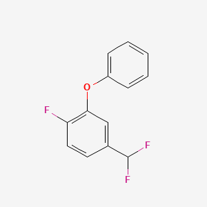 molecular formula C13H9F3O B13710993 4-(Difluoromethyl)-1-fluoro-2-phenoxybenzene 