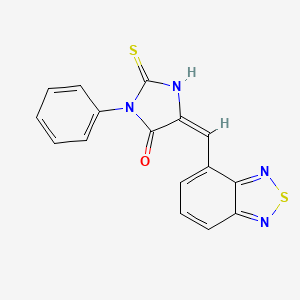 (5E)-5-(2,1,3-benzothiadiazol-4-ylmethylene)-2-mercapto-3-phenyl-3,5-dihydro-4H-imidazol-4-one