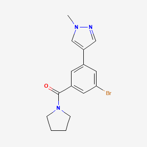 (3-Bromo-5-(1-methyl-1H-pyrazol-4-yl)phenyl)(pyrrolidin-1-yl)methanone