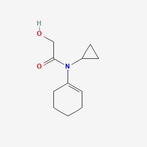 molecular formula C11H17NO2 B1371106 N-(环己-1-烯-1-基)-N-环丙基-2-羟基乙酰胺 CAS No. 1155531-16-0