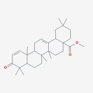 molecular formula C31H46O3 B13711072 Methyl (4aS,6aS,6bR,8aR,12aR,12bR,14bS)-2,2,6a,6b,9,9,12a-Heptamethyl-10-oxo-1,2,3,4,4a,5,6,6a,6b,7,8,8a,9,10,12a,12b,13,14b-octadecahydropicene-4a-carboxylate 