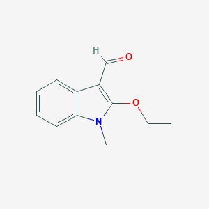 molecular formula C12H13NO2 B137111 2-ethoxy-1-methyl-1H-indole-3-carbaldehyde CAS No. 146355-20-6