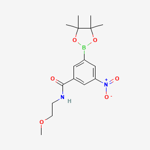 N-(2-Methoxy-ethyl)-3-nitro-5-(4,4,5,5-tetramethyl-[1,3,2]dioxaborolan-2-yl)-benzamide