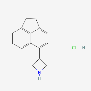 molecular formula C15H16ClN B13711112 3-(1,2-Dihydro-5-acenaphthylenyl)azetidine Hydrochloride 