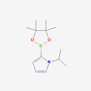 molecular formula C13H22BNO2 B13711238 1-Isopropyl-2-(4,4,5,5-tetramethyl-1,3,2-dioxaborolan-2-YL)-pyrrole 