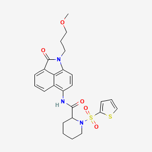 N-[1-(3-Methoxypropyl)-2-oxo-1,2-dihydrobenzo[cd]indol-6-yl]-1-(thiophen-2-ylsulfonyl)piperidine-2-carboxamide