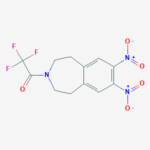 molecular formula C12H10F3N3O5 B13711319 7,8-Dinitro-3-trifluoroacetyl-2,3,4,5-tetrahydro-1H-benzo[d]azepine 