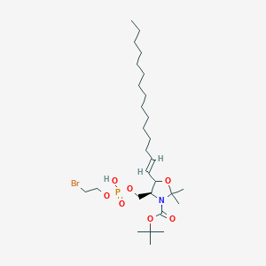 molecular formula C28H53BrNO7P B13711321 N-Boc-[N-3-O-isopropylidene]-1-(-bromoethyl)phosphoryl-D-erythro-sphingosine 