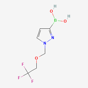 molecular formula C6H8BF3N2O3 B13711349 1-[(2,2,2-Trifluoroethoxy)methyl]pyrazole-3-boronic Acid 