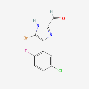 molecular formula C10H5BrClFN2O B13711360 5-Bromo-4-(5-chloro-2-fluorophenyl)imidazole-2-carbaldehyde 