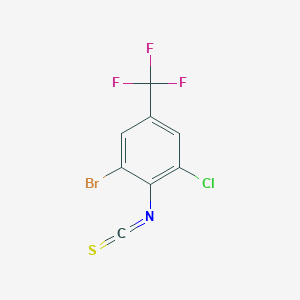 molecular formula C8H2BrClF3NS B13711406 2-Bromo-6-chloro-4-(trifluoromethyl)phenyl isothiocyanate 