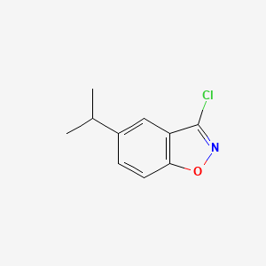 molecular formula C10H10ClNO B13711413 3-Chloro-5-isopropylbenzisoxazole 